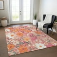 thumbnail image 1 of Addison Rugs Chantille Indoor/Outdoor Transitional Floral Blush Washable Rectangle Rug, 5' x 7'6", 1 of 6