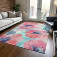 thumbnail image 1 of Addison Rugs Chantille Indoor/Outdoor Transitional Floral Pink Washable Rectangle Rug, 10' x 14', 1 of 6