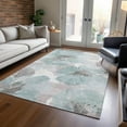 thumbnail image 1 of Addison Rugs Machine Washable Indoor/ Outdoor Floral Modern Chantille Rug 10' x 14' - Seafoam, 1 of 5