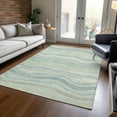 thumbnail image 1 of Addison Rugs Chantille Indoor/Outdoor Transitional Stripes Sage Washable Rectangle Rug, 2'6" x 3'10", 1 of 6