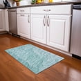 thumbnail image 1 of Addison Rugs Chantille Indoor/Outdoor Transitional Waves Aqua Washable Rectangle Rug, 1'8" x 2'6", 1 of 6