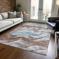 thumbnail image 1 of Addison Rugs Chantille Indoor/Outdoor Transitional Waves Mocha Washable Rectangle Rug, 10' x 14', 1 of 6