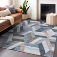 thumbnail image 1 of Addison Rugs Chantille Indoor/Outdoor Transitional Geometric Blue Washable Rectangle Rug, 5' x 7'6", 1 of 6
