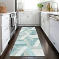 thumbnail image 1 of Addison Rugs Chantille Indoor/Outdoor Transitional Geometric Teal Washable Runner Rug, 2'3" x 7'6", 1 of 6