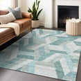 thumbnail image 1 of Addison Rugs Chantille Indoor/Outdoor Transitional Geometric Teal Washable Rectangle Rug, 2'6" x 3'10", 1 of 6