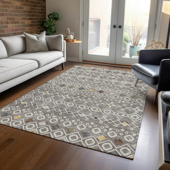 Addison Rugs Chantille Indoor/Outdoor Transitional Southwest Taupe Washable Rectangle Rug, 2'6" x 3'10"