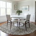 thumbnail image 1 of Addison Rugs Chantille Indoor/Outdoor Transitional Southwest Taupe Washable Round Rug, 8' x 8', 1 of 6