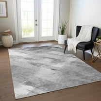 Addison Rugs Chantille Indoor/Outdoor Transitional Stripes Gray Washable Rectangle Rug, 10' x 14'