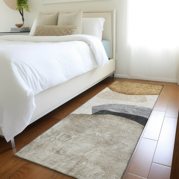 Addison Rugs Chantille Indoor/Outdoor Transitional Organic Brown Washable Runner Rug, 2'3" x 7'6"