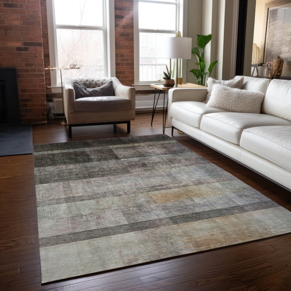 Addison Rugs Chantille Indoor/Outdoor Transitional Casual Brown Washable Rectangle Rug, 5' x 7'6"