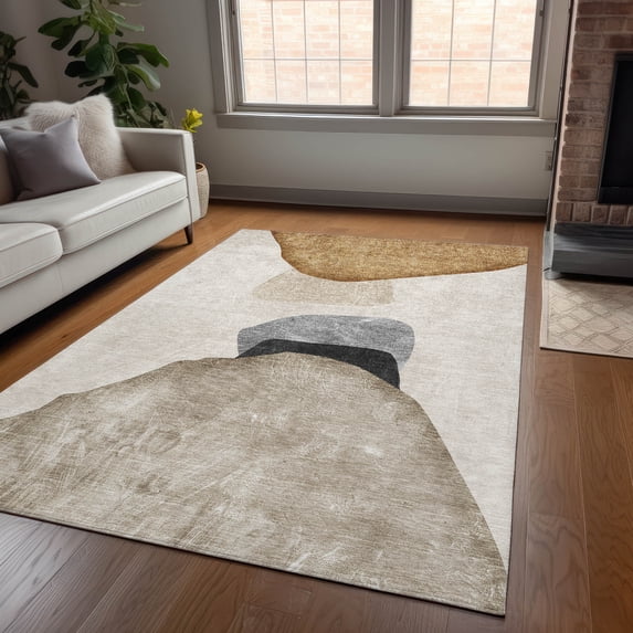 Addison Rugs Chantille Indoor/Outdoor Transitional Organic Brown Washable Rectangle Rug, 8' x 10'