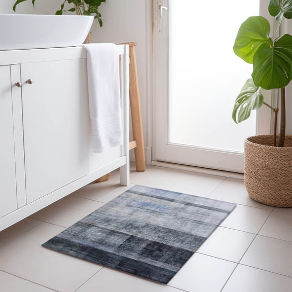 Addison Rugs Chantille Indoor/Outdoor Transitional Casual Navy Washable Rectangle Rug, 1'8" x 2'6"