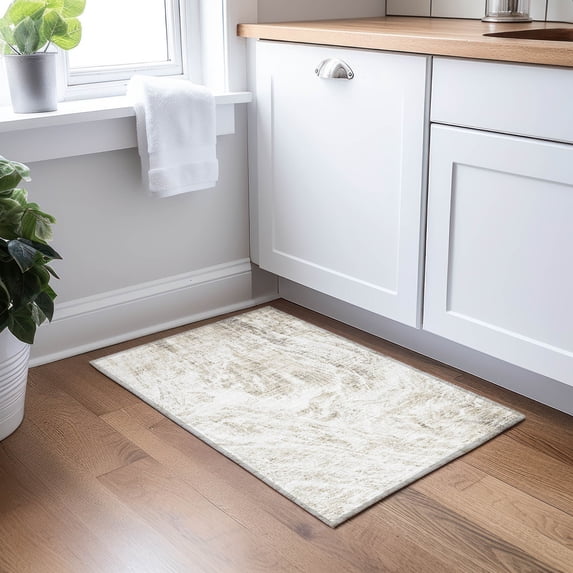 Addison Rugs Chantille Indoor/Outdoor Transitional Abstract Taupe Washable Rectangle Rug, 1'8" x 2'6"