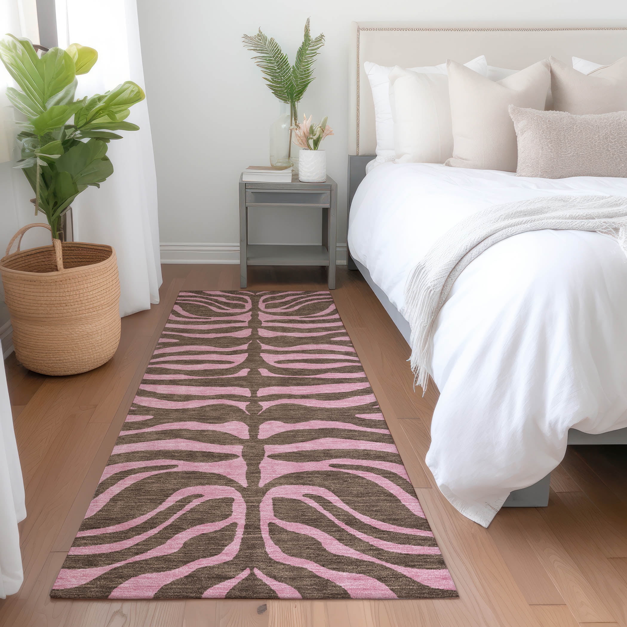 Addison Rugs Chantille Indoor/Outdoor Transitional Animal Print Brown Washable Runner Rug, 2'3" x 7'6"