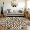 thumbnail image 1 of Addison Rugs Chantille Indoor/Outdoor Transitional Geometric, Abstract Brown Washable Round Rug, 8' x 8', 1 of 6