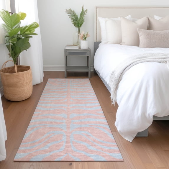 Addison Rugs Chantille Indoor/Outdoor Transitional Animal Print Pink Washable Runner Rug, 2'3" x 7'6"