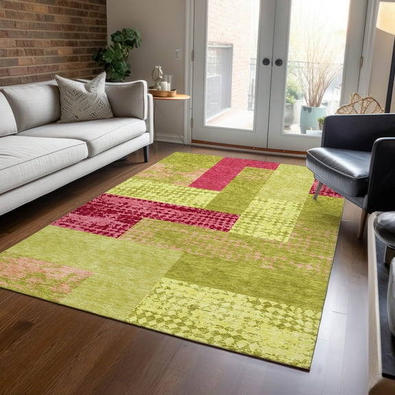 Addison Rugs Chantille Indoor/Outdoor Transitional Rectangles Lime Washable Rectangle Rug, 3' x 5'