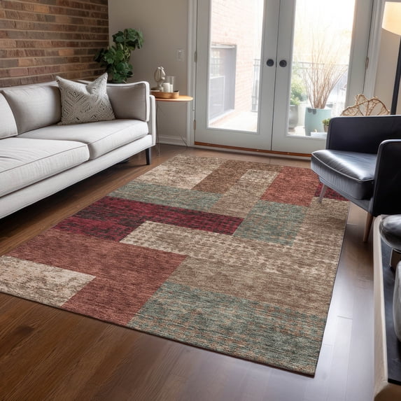 Addison Rugs Chantille Indoor/Outdoor Transitional Rectangles Mocha Washable Rectangle Rug, 10' x 14'