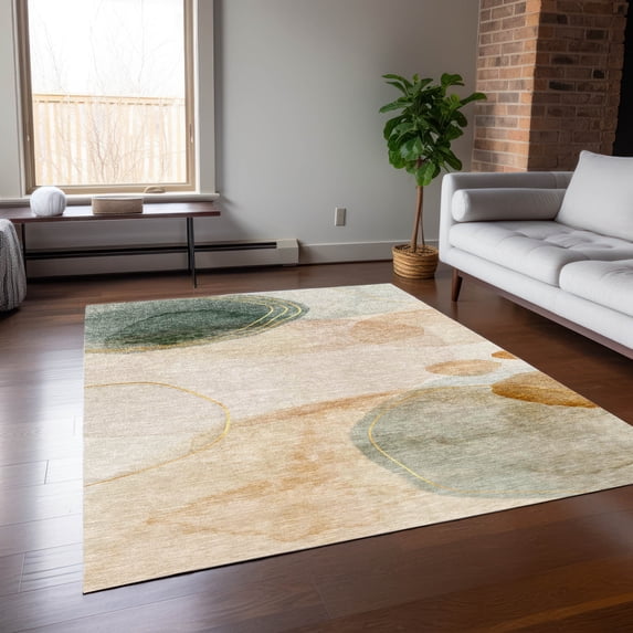 Addison Rugs Chantille Indoor/Outdoor Transitional Organic Beige Washable Rectangle Rug, 2'6" x 3'10"