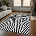 thumbnail image 1 of Addison Rugs Chantille Indoor/Outdoor Transitional Geometric Black Washable Rectangle Rug, 10' x 14', 1 of 6