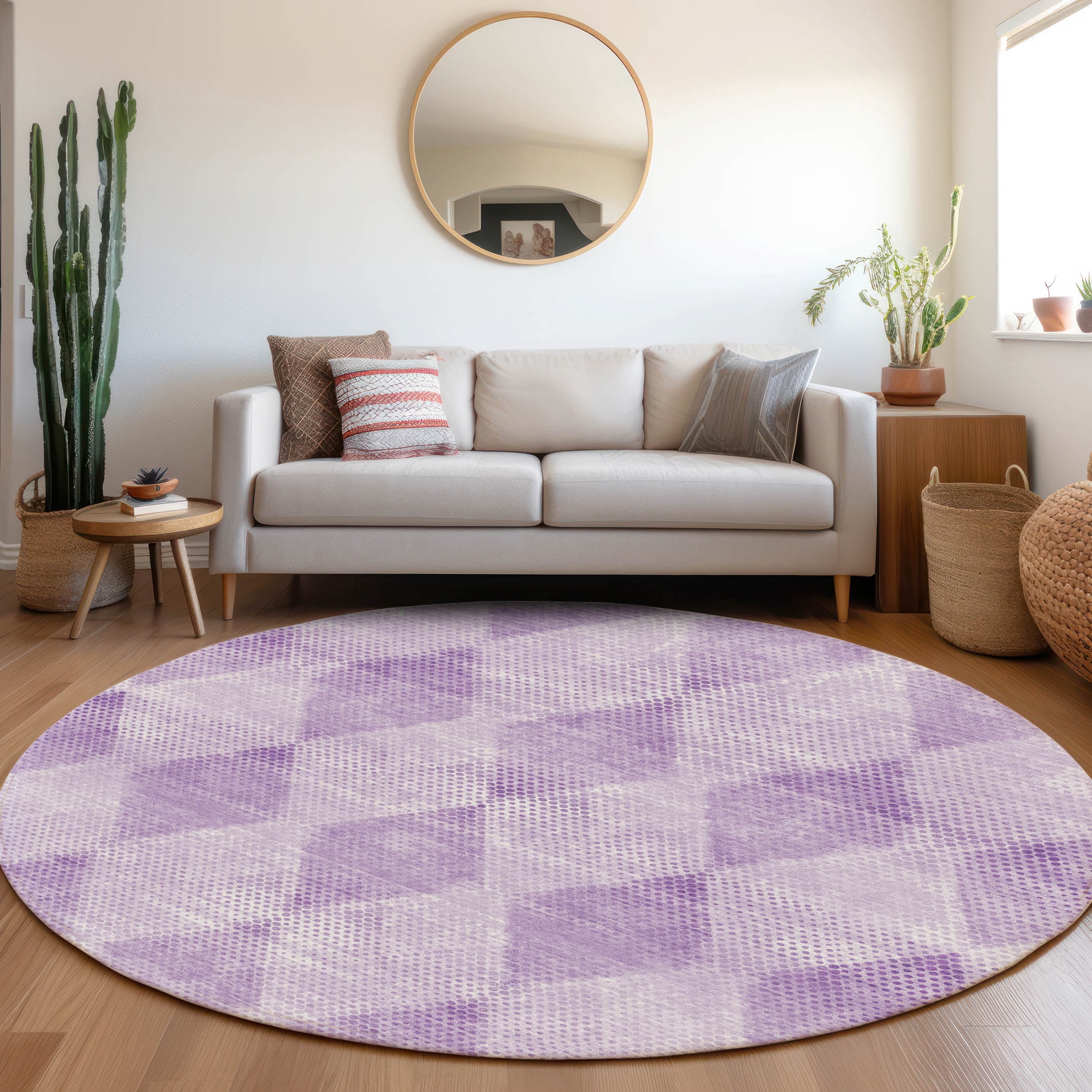 Lavender Rag Rug Addison Rugs Chantille Indoor/Outdoor Transitional Geometric Lavender ...