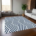 thumbnail image 1 of Addison Rugs Chantille Indoor/Outdoor Transitional Geometric Navy Washable Rectangle Rug, 8' x 10', 1 of 5