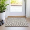 thumbnail image 1 of Addison Rugs Chantille Indoor/Outdoor Transitional Geometric Taupe Washable Rectangle Rug, 1'8" x 2'6", 1 of 6
