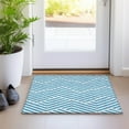 thumbnail image 1 of Addison Rugs Chantille Indoor/Outdoor Transitional Geometric Teal Washable Rectangle Rug, 1'8" x 2'6", 1 of 6