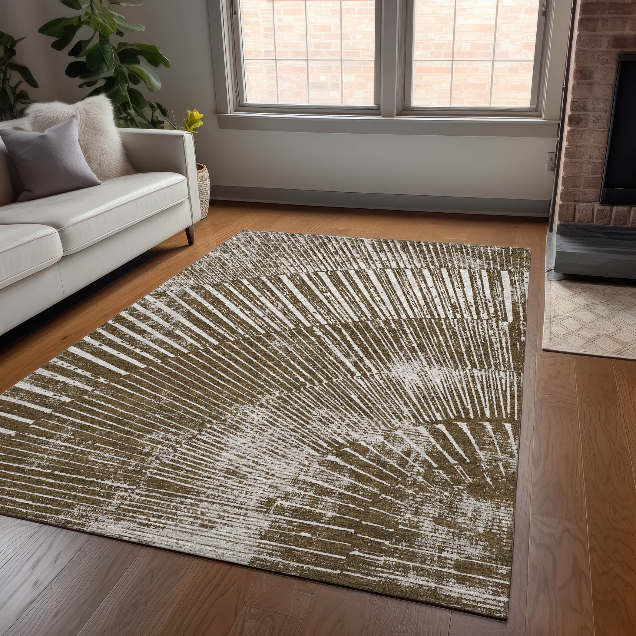 Addison Rugs Chantille Indoor/Outdoor Transitional Organic Chocolate ...
