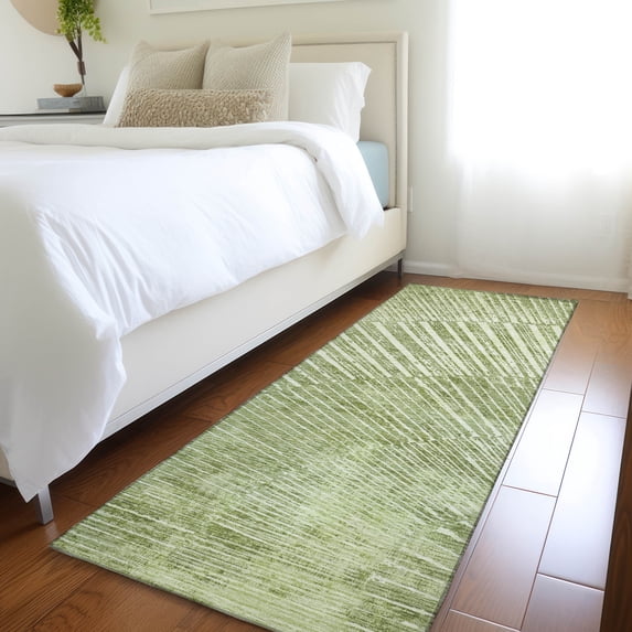 Addison Rugs Chantille Indoor/Outdoor Transitional Organic Sage Washable Runner Rug, 2'3" x 7'6"