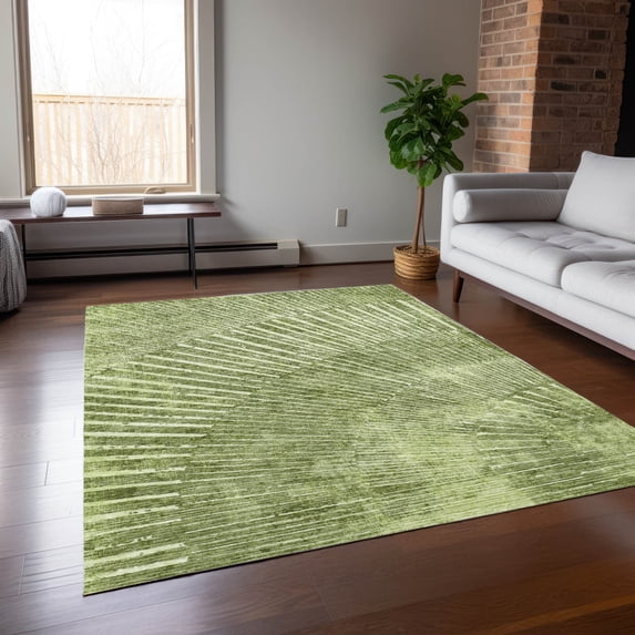 Addison Rugs Chantille Indoor/Outdoor Transitional Organic Sage Washable Rectangle Rug, 8' x 10'