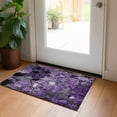 thumbnail image 1 of Addison Rugs Chantille Indoor/Outdoor Transitional Floral Purple Washable Rectangle Rug, 1'8" x 2'6", 1 of 6