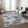 thumbnail image 1 of Addison Rugs Chantille Indoor/Outdoor Transitional Floral Taupe Washable Rectangle Rug, 10' x 14', 1 of 6