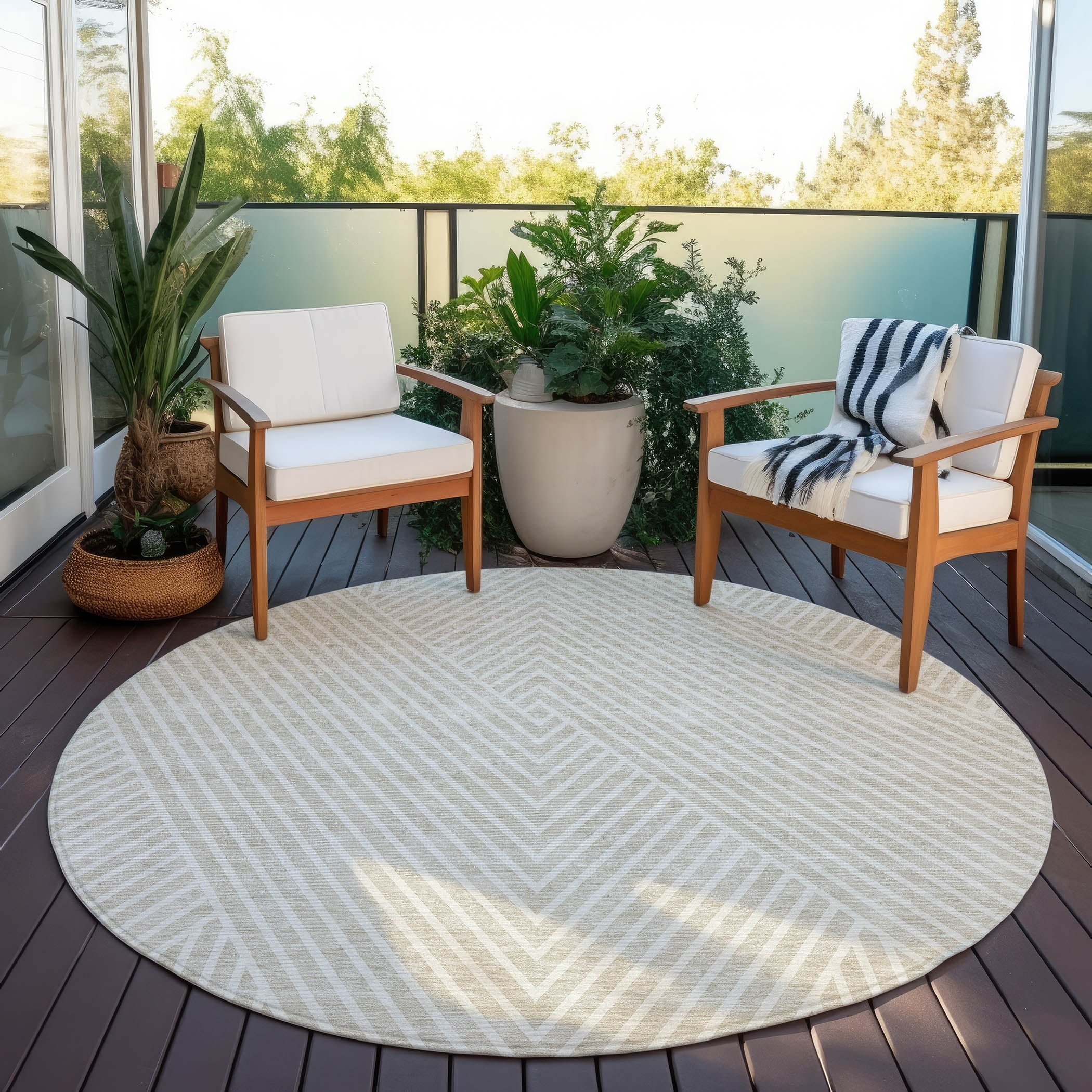 Addison Rugs Machine Washable Indoor/ Outdoor Modern Geo Chantille Rug ...