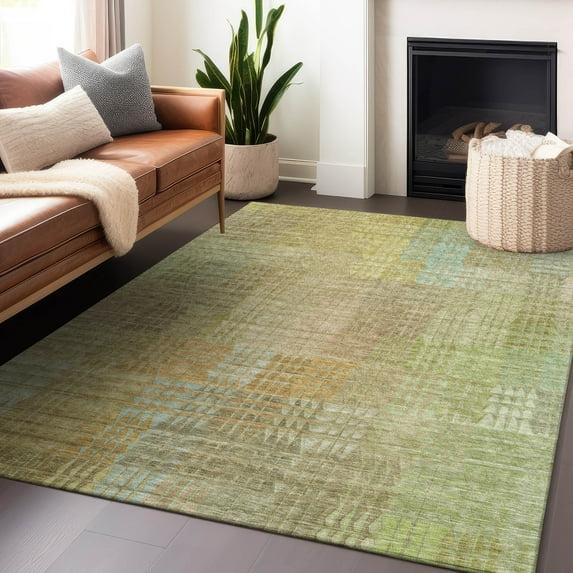 Addison Rugs Chantille Indoor/Outdoor Transitional Geometric Beige Washable Rectangle Rug, 10' x 14'