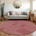 thumbnail image 1 of Addison Rugs Chantille Indoor/Outdoor Transitional Geometric Garnet Washable Round Rug, 8' x 8', 1 of 6