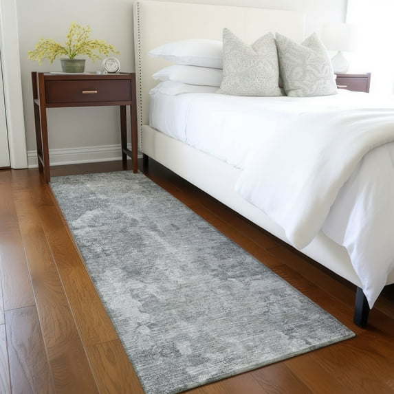 Addison Rugs Chantille Indoor/Outdoor Transitional Modern Gray Washable Runner Rug, 2'3" x 7'6"