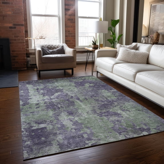 Addison Rugs Chantille Indoor/Outdoor Transitional Modern Purple Washable Rectangle Rug, 5' x 7'6"