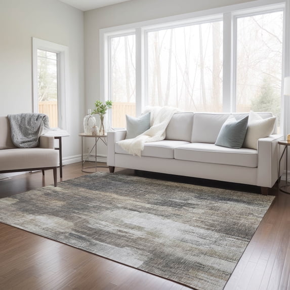 Addison Rugs Chantille Indoor/Outdoor Transitional Casual Taupe Washable Rectangle Rug, 3' x 5'