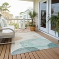 thumbnail image 1 of Addison Rugs Machine Washable Indoor/ Outdoor Modern Shapes Chantille Rug Mocha Teal - 8' x 10', 1 of 5