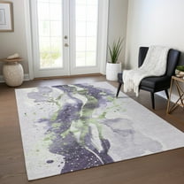 Addison Rugs Chantille Indoor/Outdoor Transitional Abstract Purple Washable Rectangle Rug, 10' x 14'