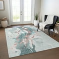 thumbnail image 1 of Addison Rugs Chantille Indoor/Outdoor Transitional Abstract Teal Washable Rectangle Rug, 5' x 7'6", 1 of 6