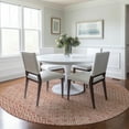 thumbnail image 1 of Addison Rugs Chantille Indoor/Outdoor Transitional Stripes Salmon Washable Round Rug, 8' x 8', 1 of 6