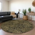 thumbnail image 1 of Addison Rugs Chantille Indoor/Outdoor Transitional Swirls Black Washable Round Rug, 8' x 8', 1 of 6