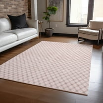Addison Rugs Chantille Indoor/Outdoor Transitional Lattice Pink Washable Rectangle Rug, 10' x 14'