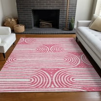 Addison Rugs Chantille Indoor/Outdoor Contemporary Art Deco Blush Washable Rectangle Rug, 2'6" x 3'10"