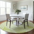thumbnail image 1 of Addison Rugs Chantille Indoor/Outdoor Contemporary Art Deco Green Washable Round Rug, 8' x 8', 1 of 6