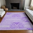 thumbnail image 1 of Addison Rugs Chantille Indoor/Outdoor Contemporary Art Deco Purple Washable Rectangle Rug, 8' x 10', 1 of 6