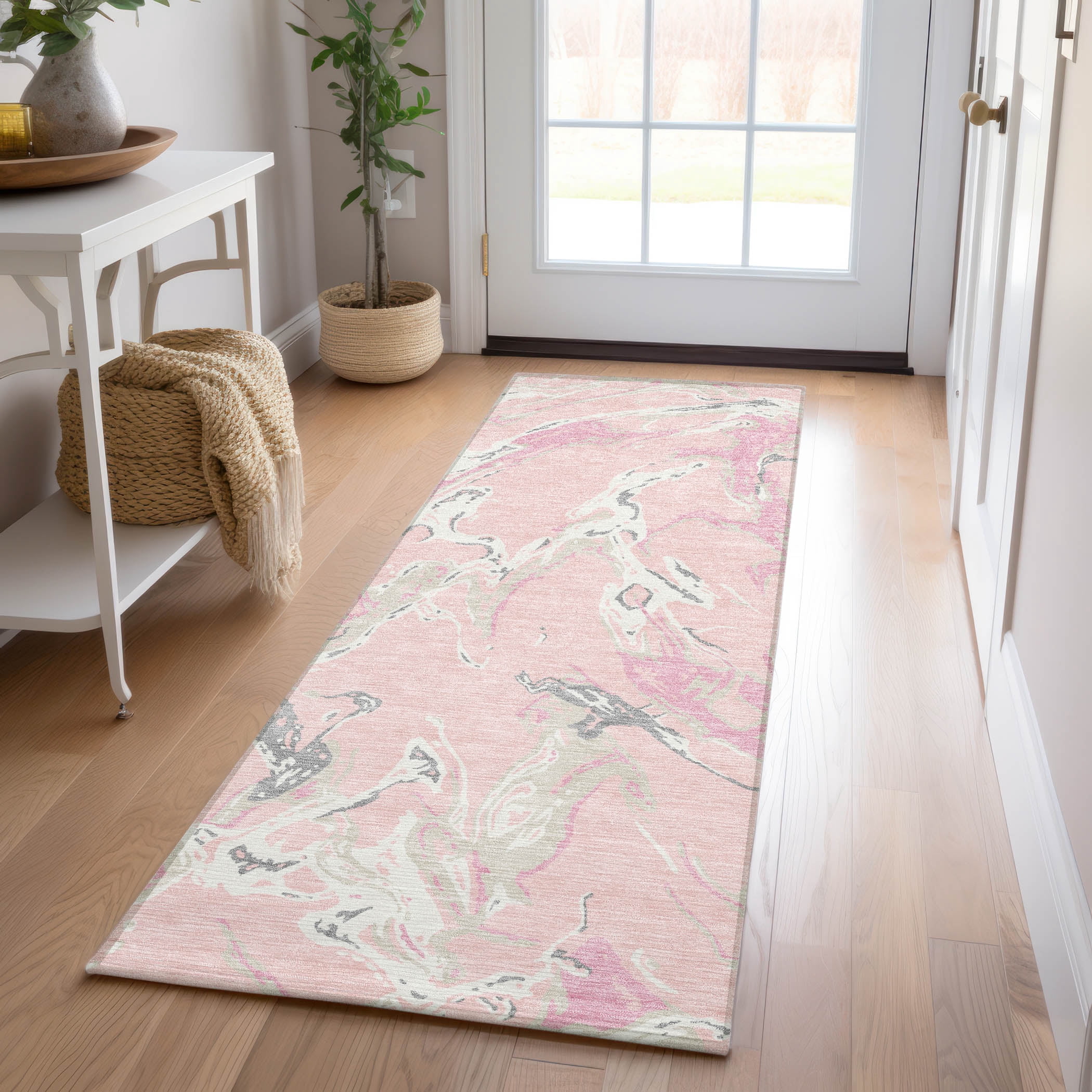 Addison Rugs Chantille Indoor/Outdoor Transitional Abstract Pink ...