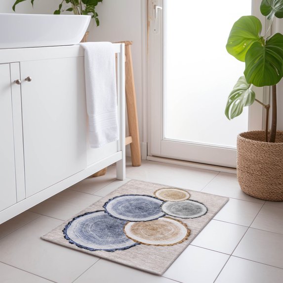 Addison Rugs Chantille Indoor/Outdoor Transitional Organic Beige Washable Rectangle Rug, 1'8" x 2'6"